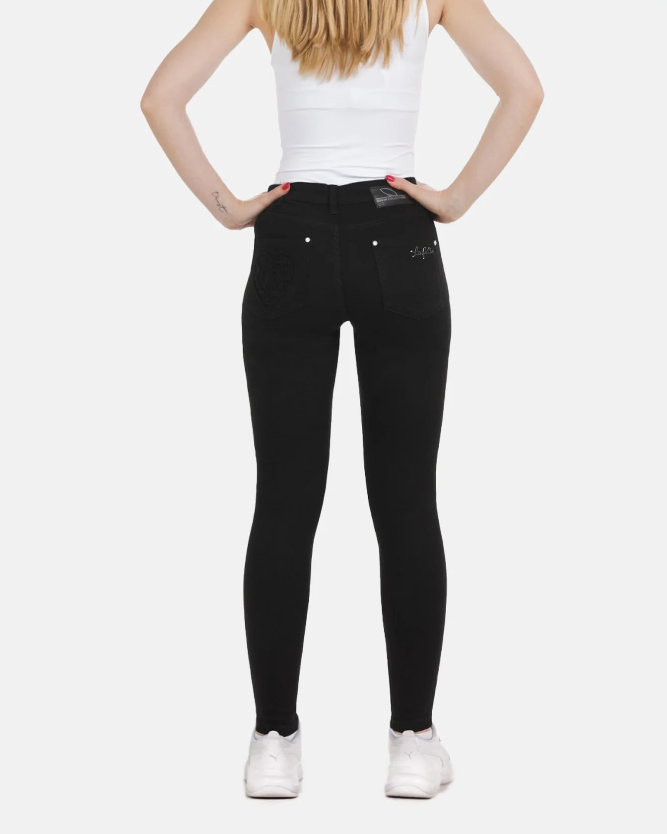 Image 5 of - ladiesdenimpantblack3jpg