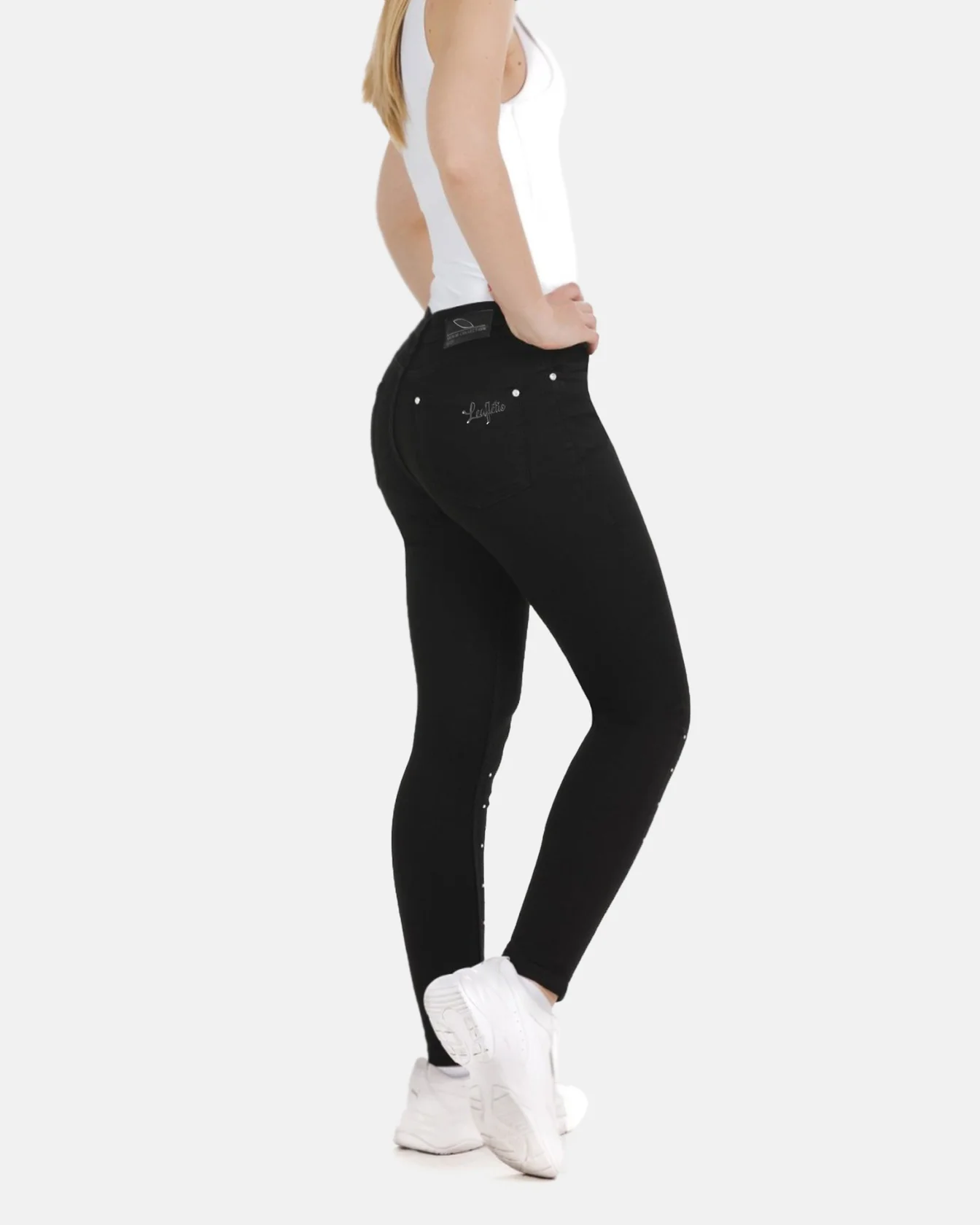 Image 7 of - ladiesdenimpantblack5jpg