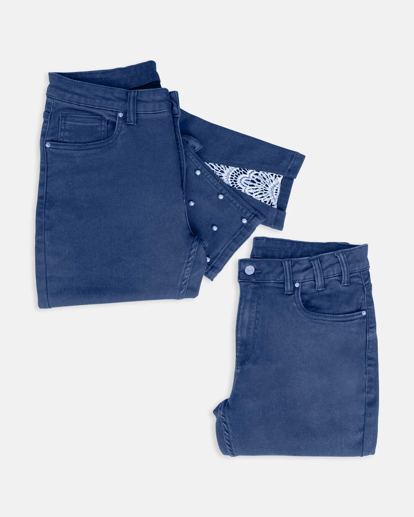 Image 2 of - ladiesdenimpantdarkblue9jpg