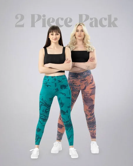 Leafletic Second Skin Soft Touch Stretch Legging - 2 Pcs Pack 