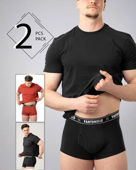 Men’s 2 Pcs Pack Cotton Elastane Boxer