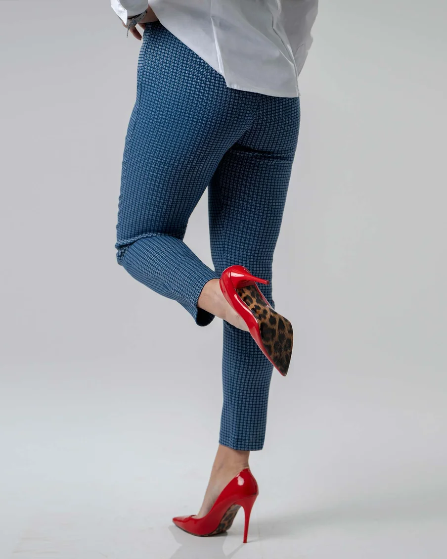 Image 3 of - ladiesbengalinepantdkltblue3jpg