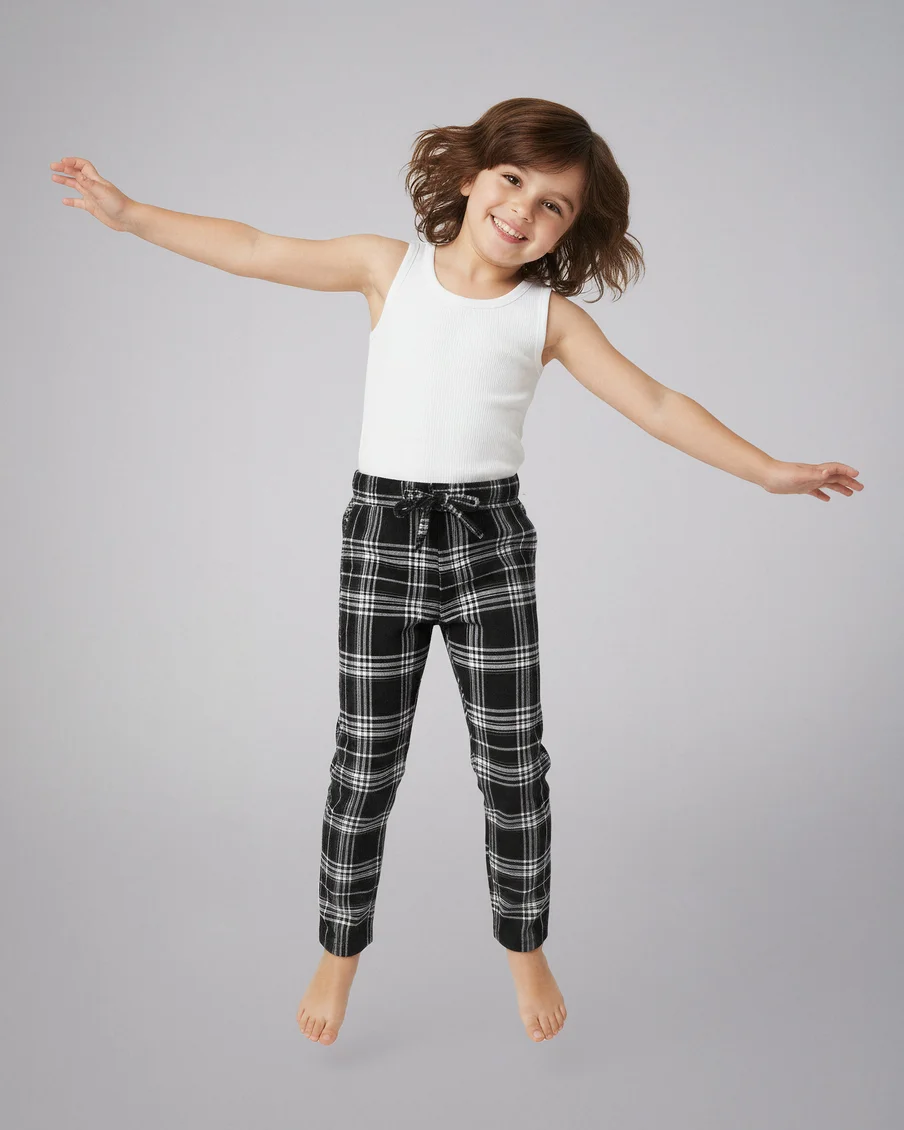 Image 2 of - kidsflannelpayjamablackchecklurex3jpg