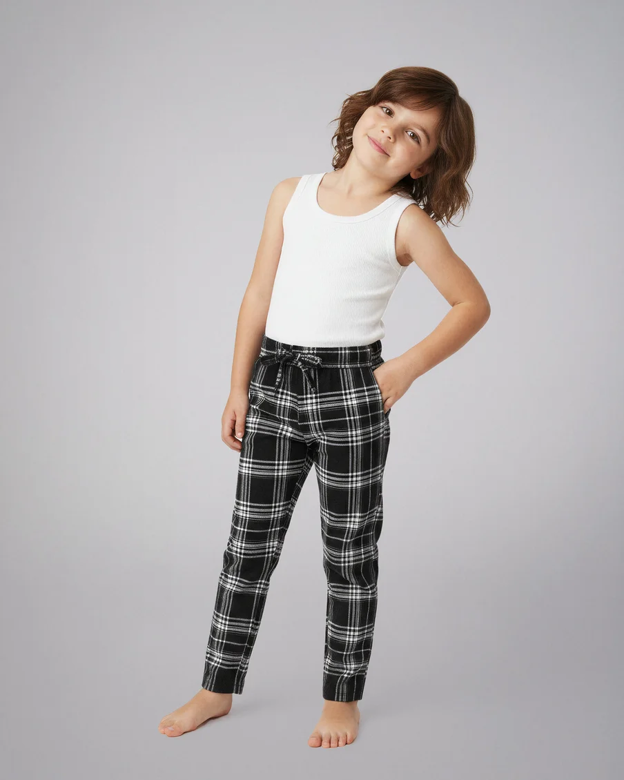 Image 4 of - kidsflannelpayjamablackchecklurex4jpg