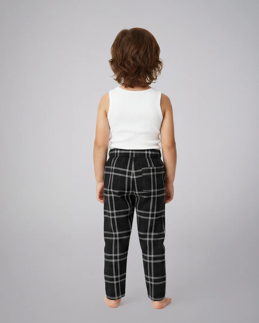 Image 4 of - kidsflannelpayjamablackwhite4jpg