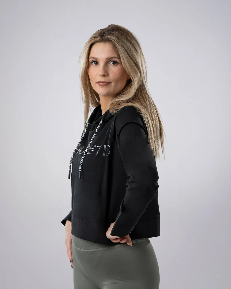 Image 2 of - ladiescrophoodieblackstoneprint2jpg