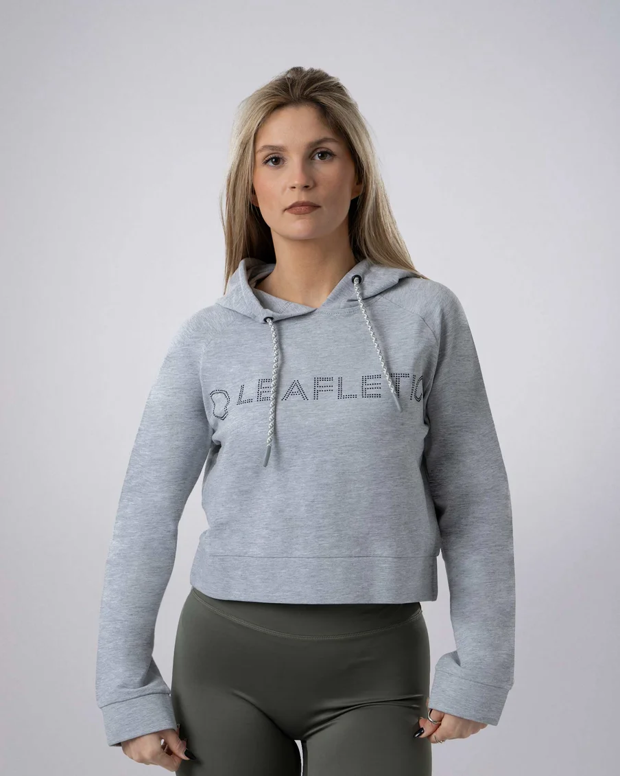 Image 1 of - ladiescrophoodieltgreystoneprint1jpg