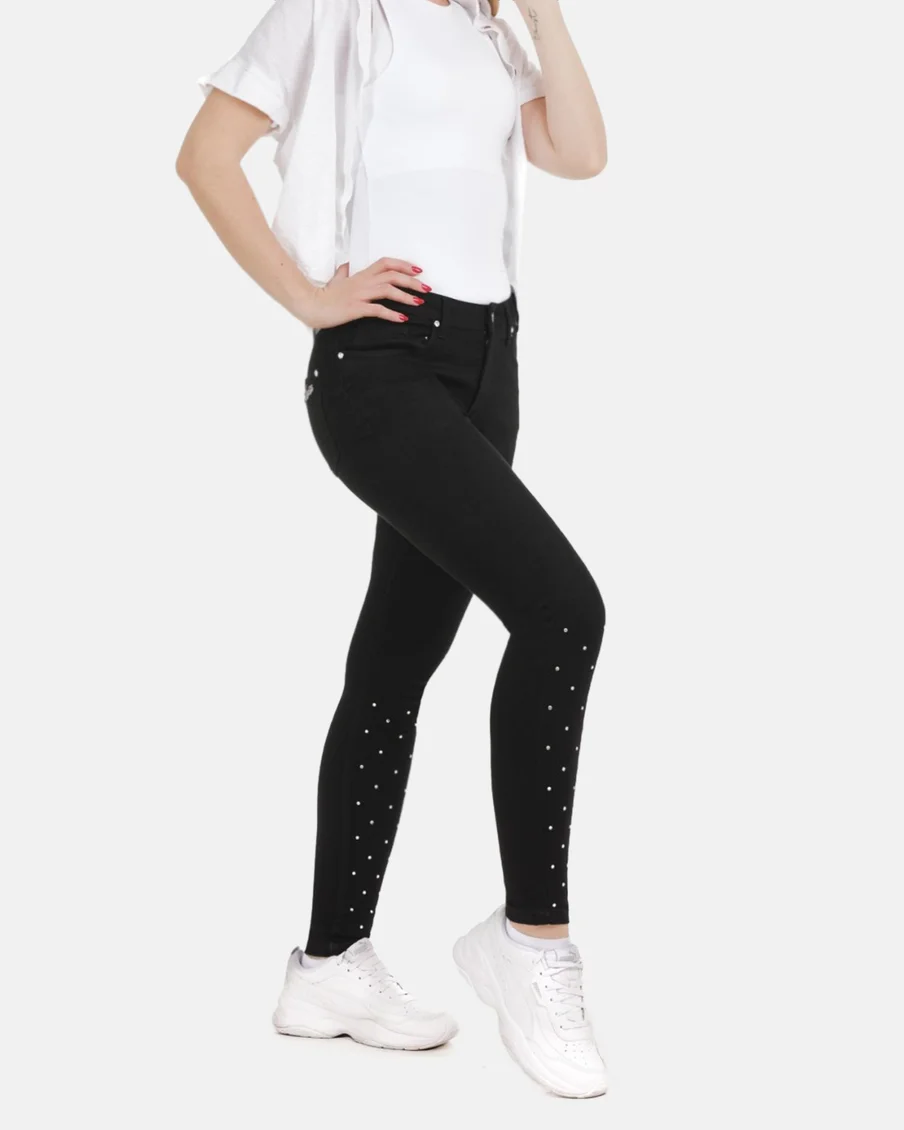 Image 10 of - ladiesdenimpantblack8jpg