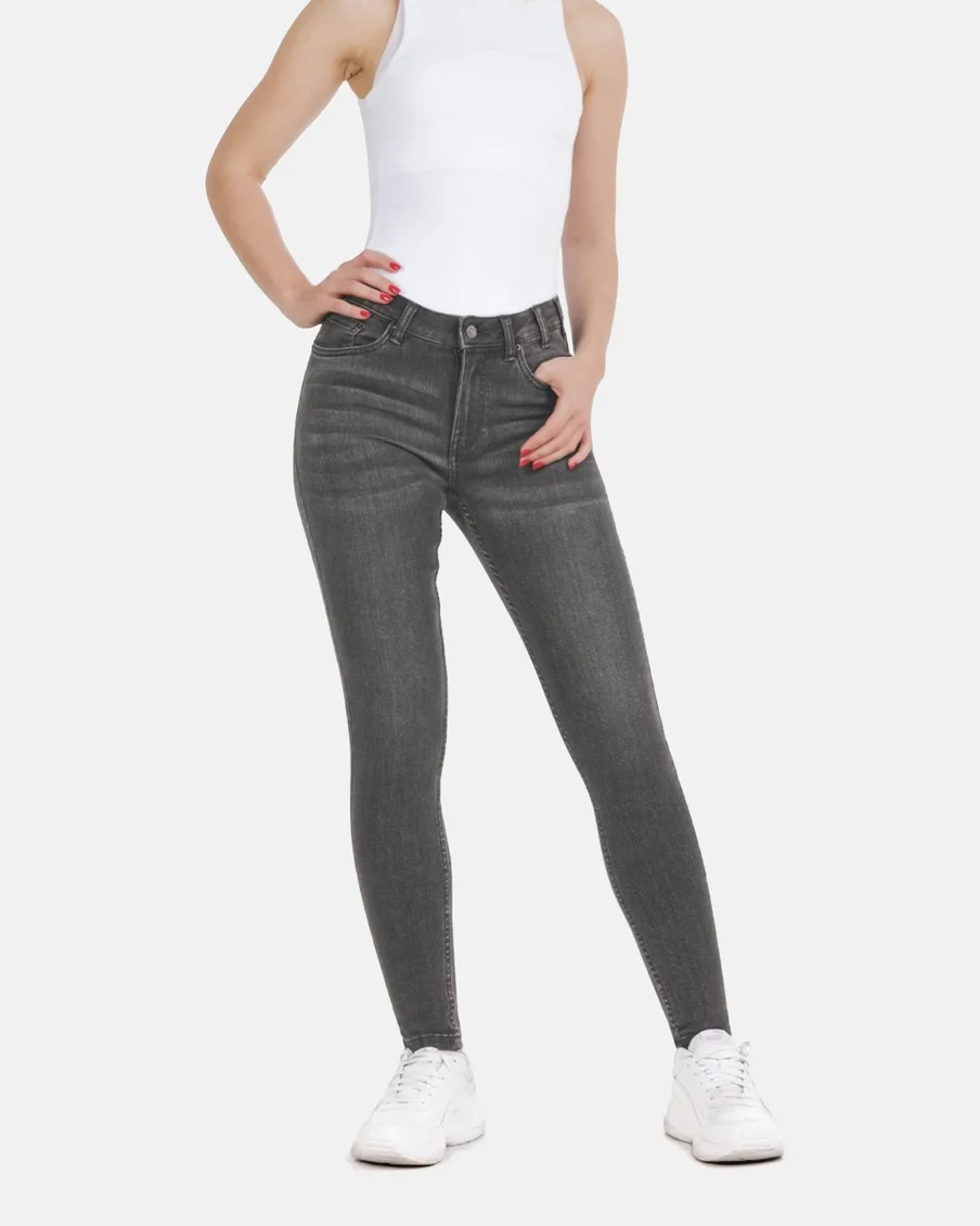 Image 4 of - ladiesdenimpantgreyblack1jpg