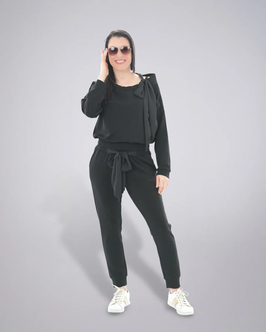 Image 1 of - ladiestopstrouserblacktopbottomset4jpg