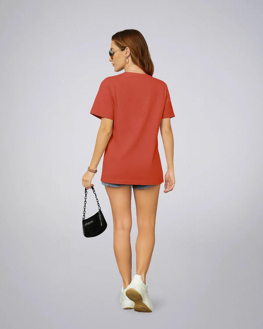 Image 3 of - ladiestshirtredprint3jpg