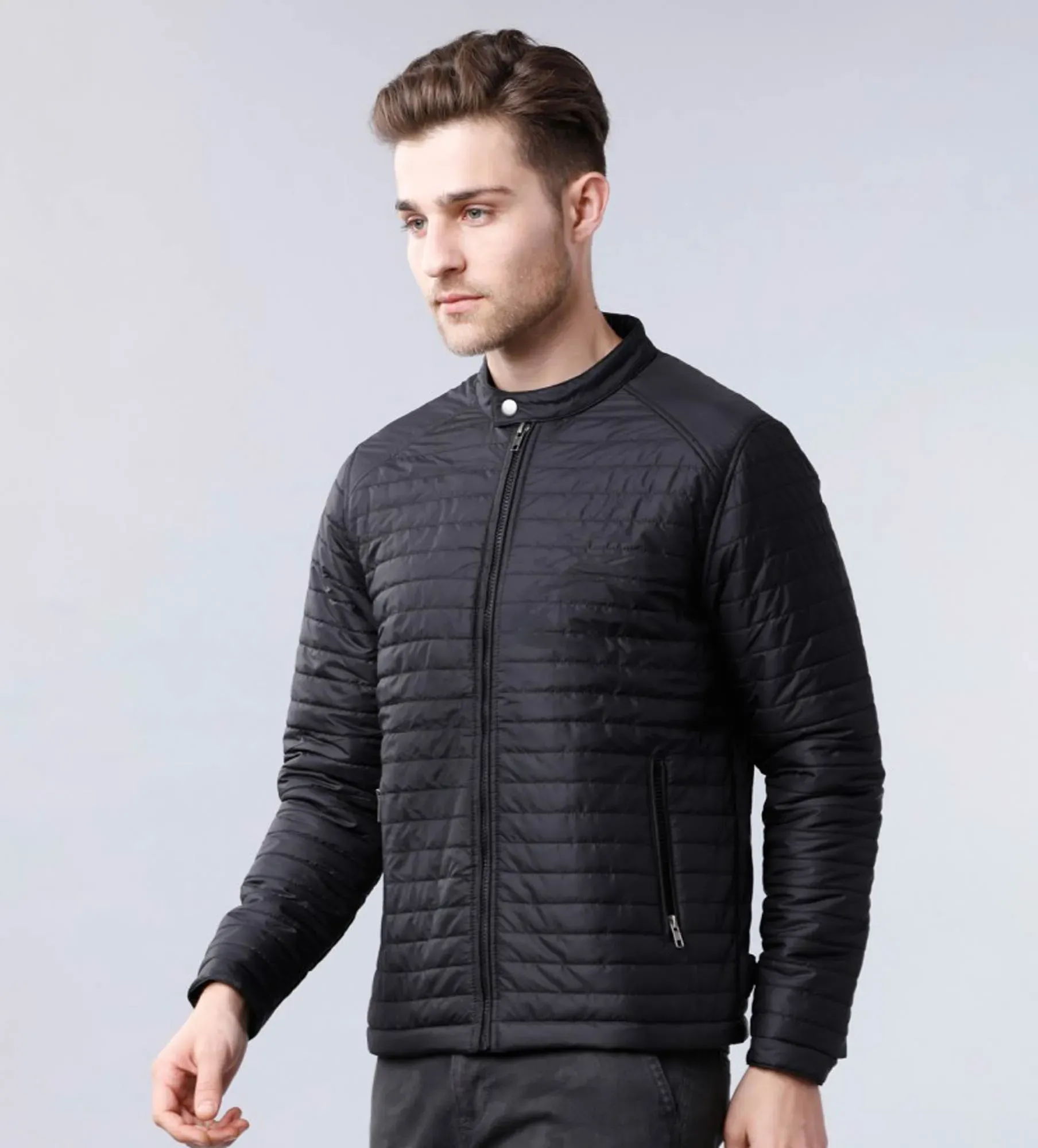 Men Solid Padded Jacket