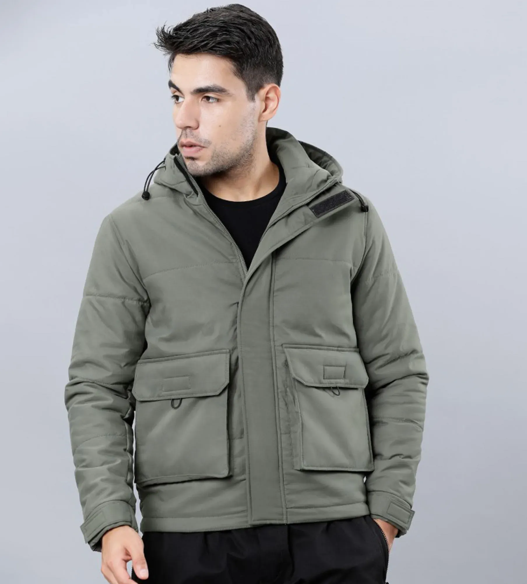 Men solid padded Jacket
