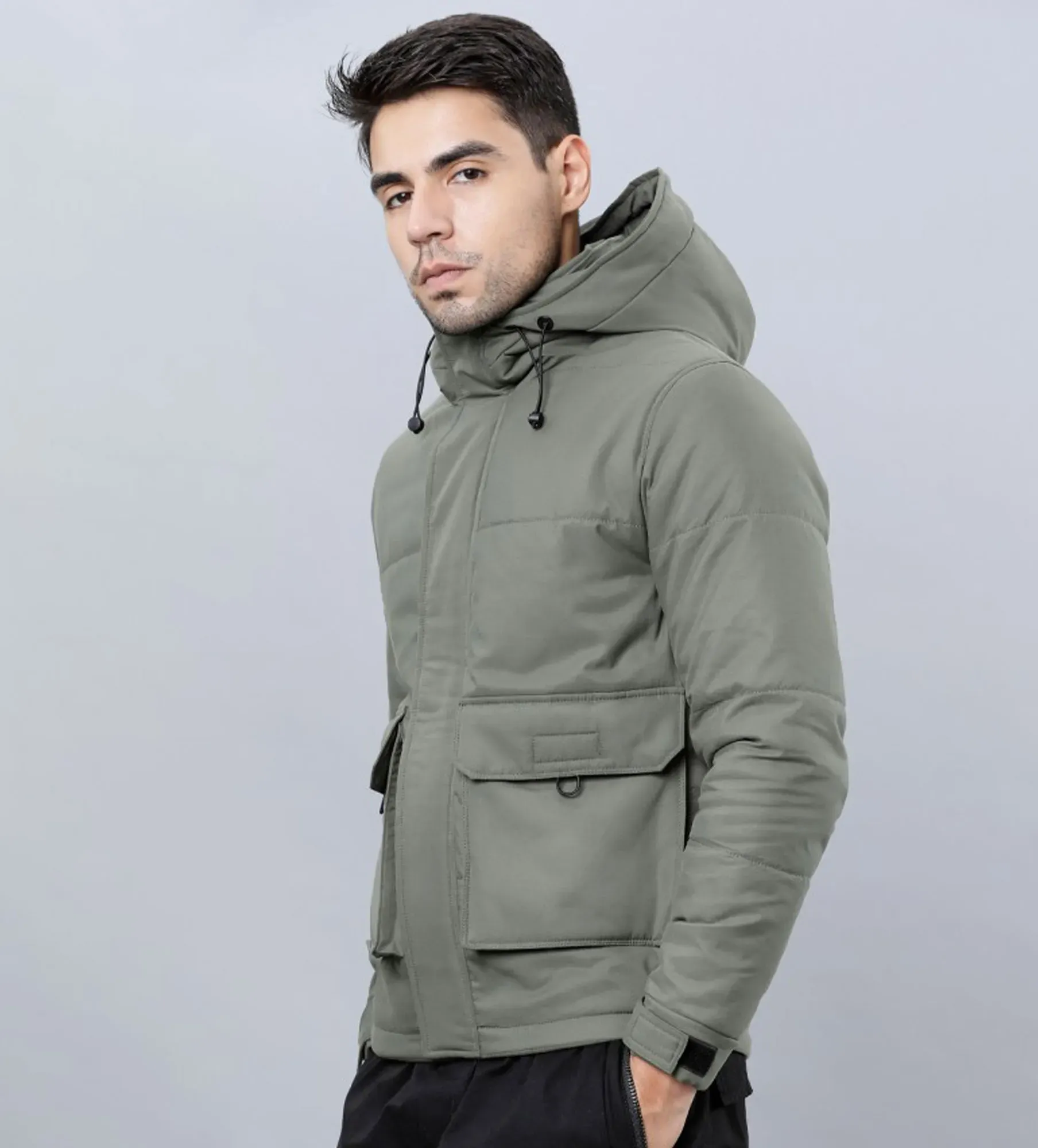 Men solid padded Jacket