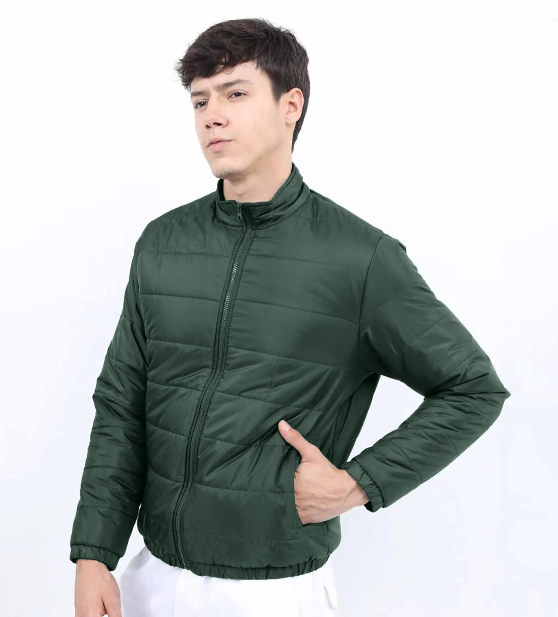 Men's Solid Quilted Jacket
