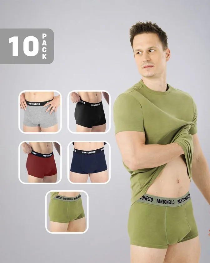 Men’s 10 Pcs Pack Cotton Elastane Boxer
