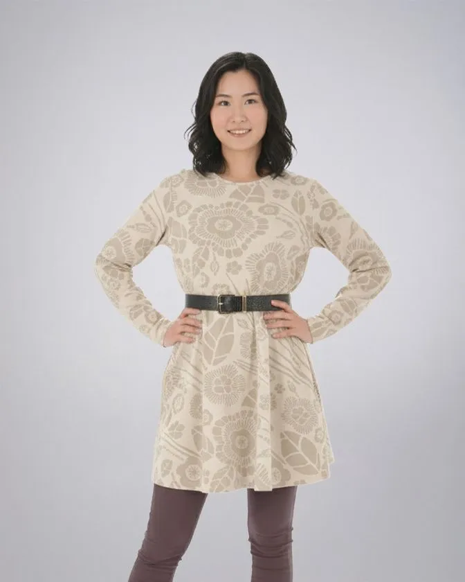 Knit Stripe Tunic Dress with Pockets