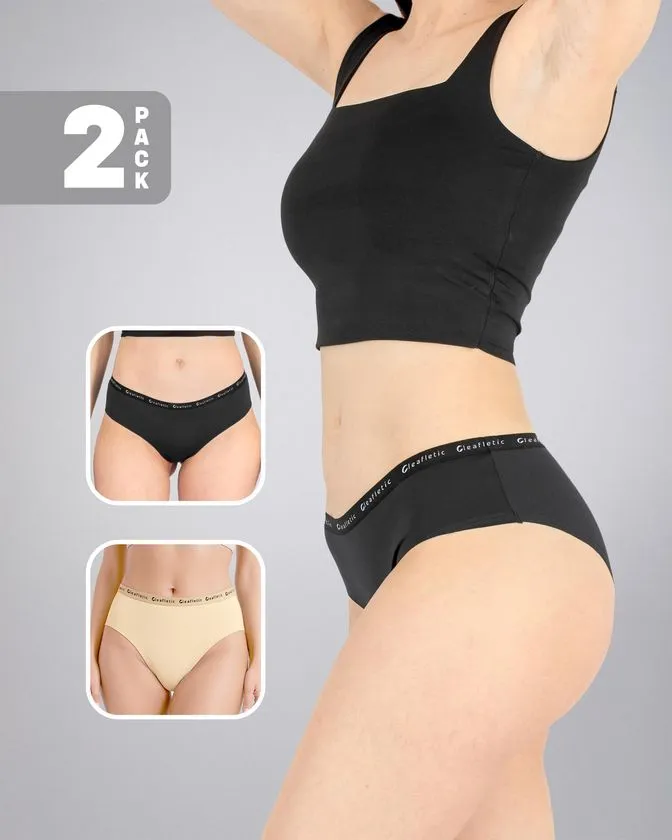 Leafletic Mid-Rise Brief 2 Pcs Pack Underwear