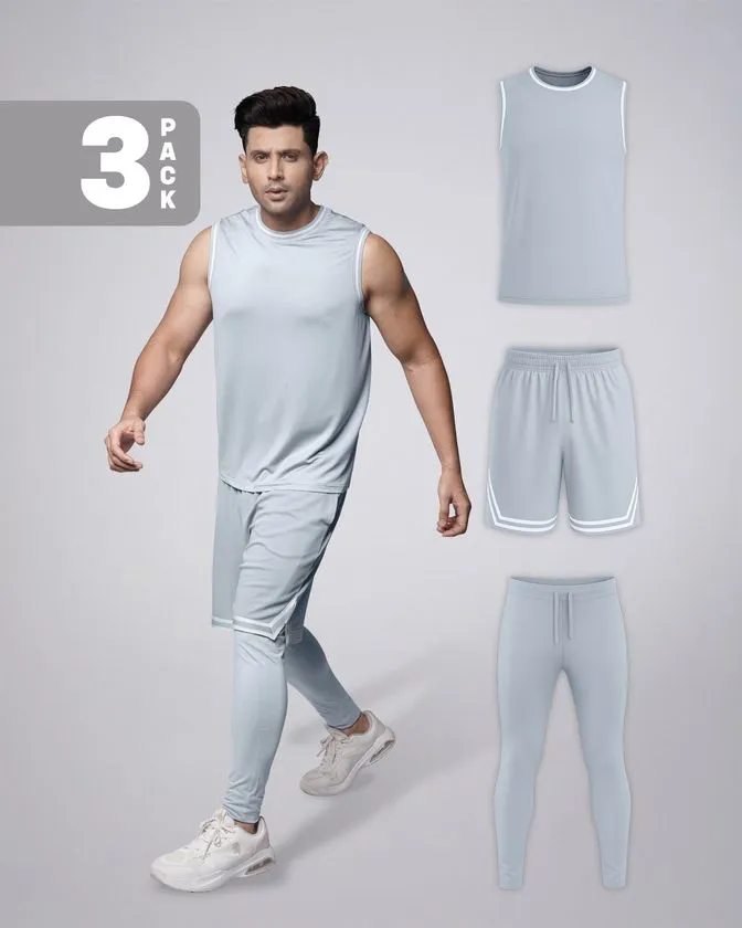  Flex 3 Pcs Vest, Shorts & Layer Trouser Combo