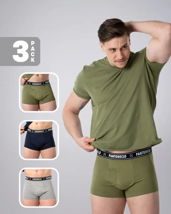 Men’s 3 Pcs Pack Cotton Elastane Boxer