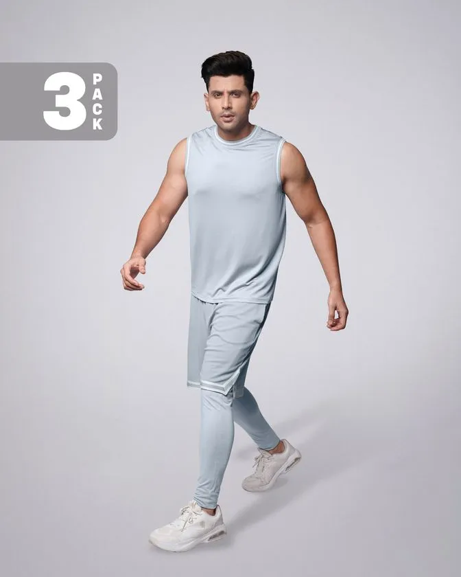  Flex 3 Pcs Vest, Shorts & Layer Trouser Combo