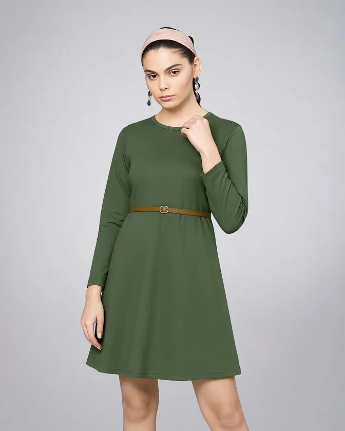 Knit Tunic Dress with Pockets