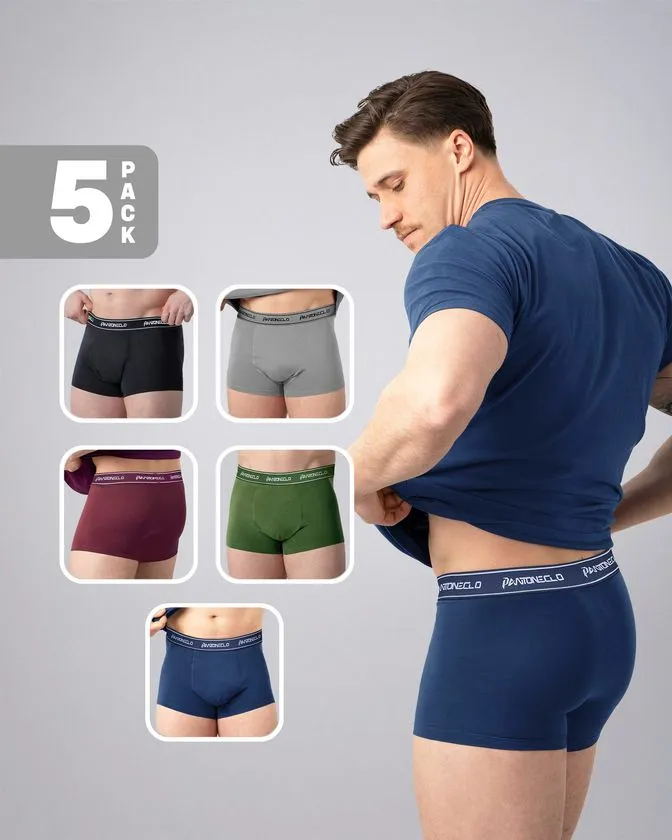 Men’s 5 Pcs Pack Elastane Boxer