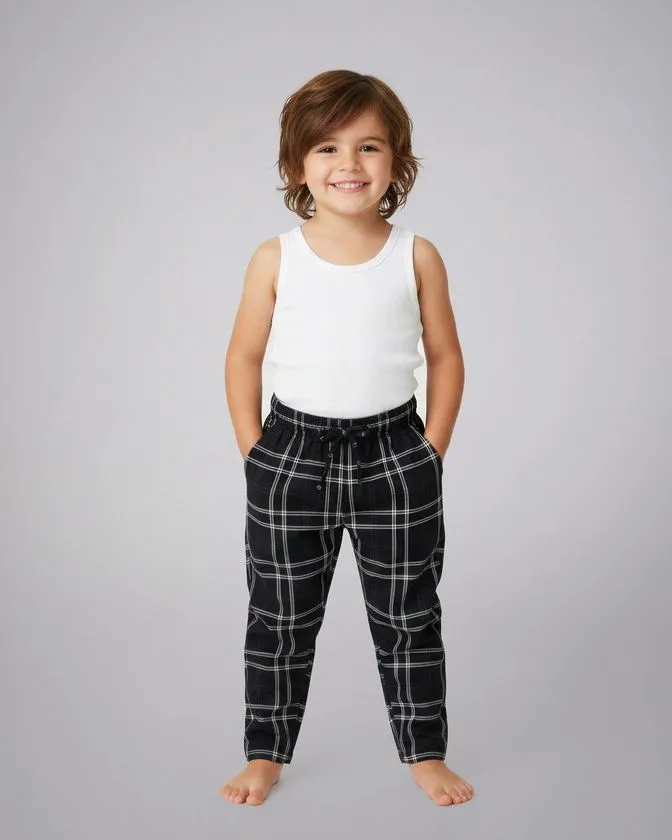 Pantoneclo Boys Cotton Flannel Peach Finish Pajama