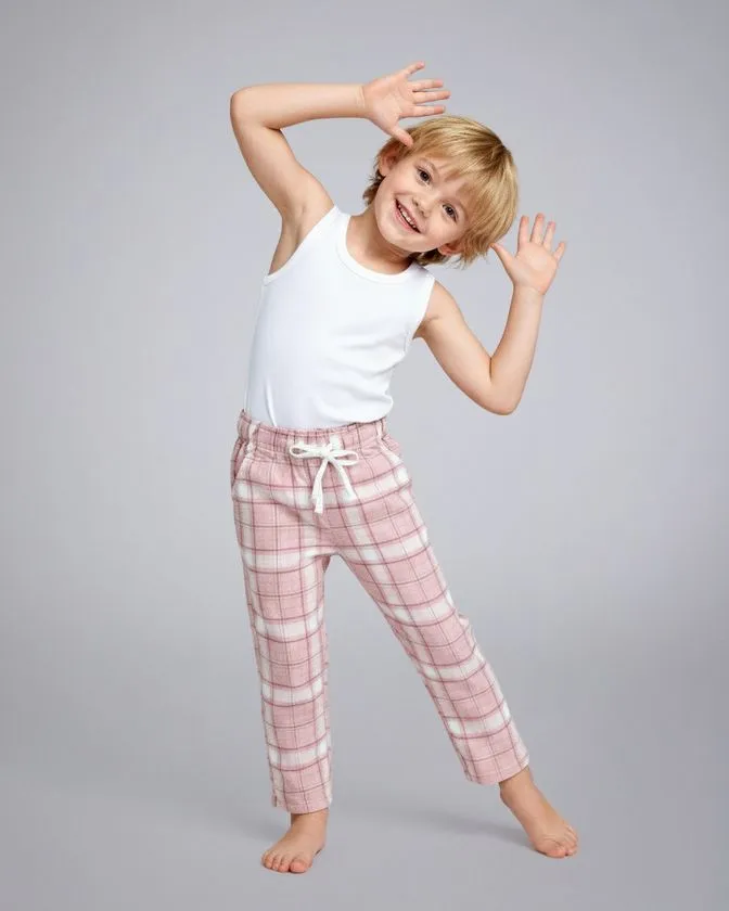 Pantoneclo Boys Cotton Flannel Peach Finish Pajama