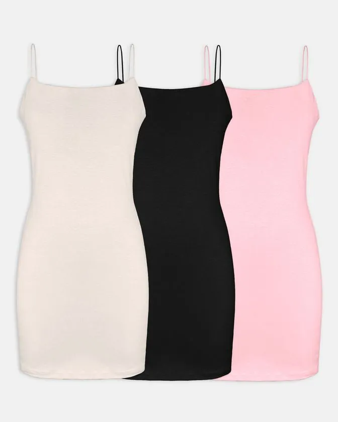 Ladies 3 Pcs Pack Bodycon Dress 