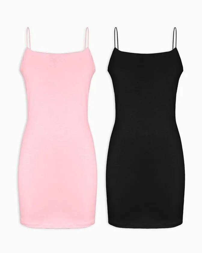 Ladies 2 Pcs Pack Bodycon Dress