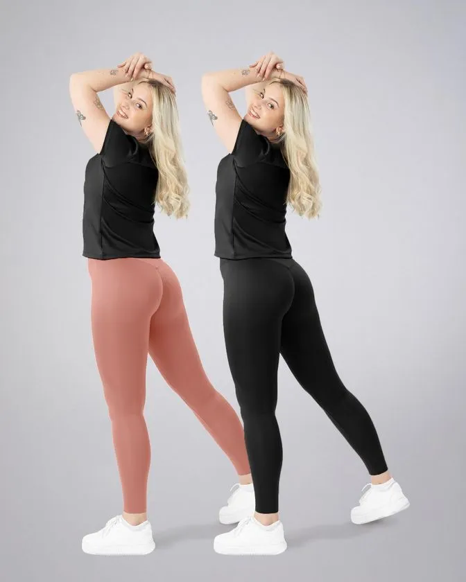 Leafletic 2 Pcs Pack Soft Touch Stretch Legging