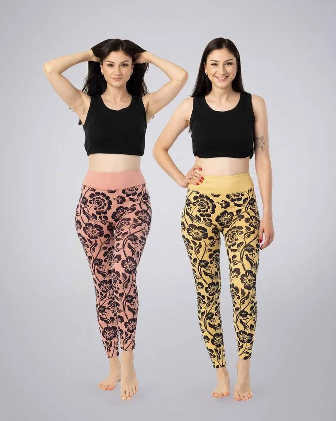Leafletic 2 Pcs Pack Super Comfort Legging