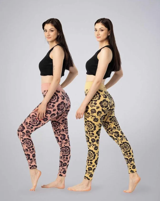 Leafletic 2 Pcs Pack Super Comfort Legging