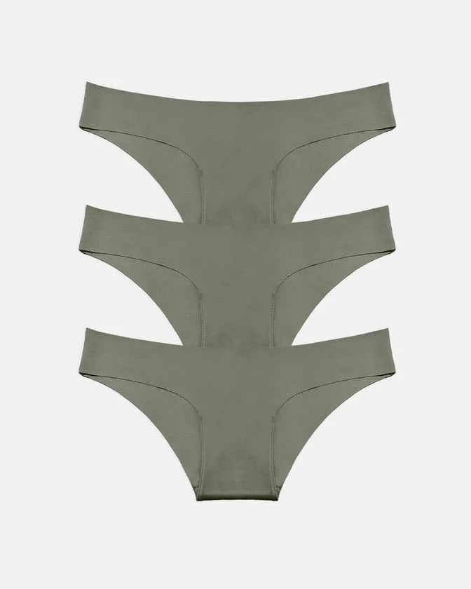 Leafletic Low-Rise 3 Pcs Pack Nylon Hipsters Brief Underwear