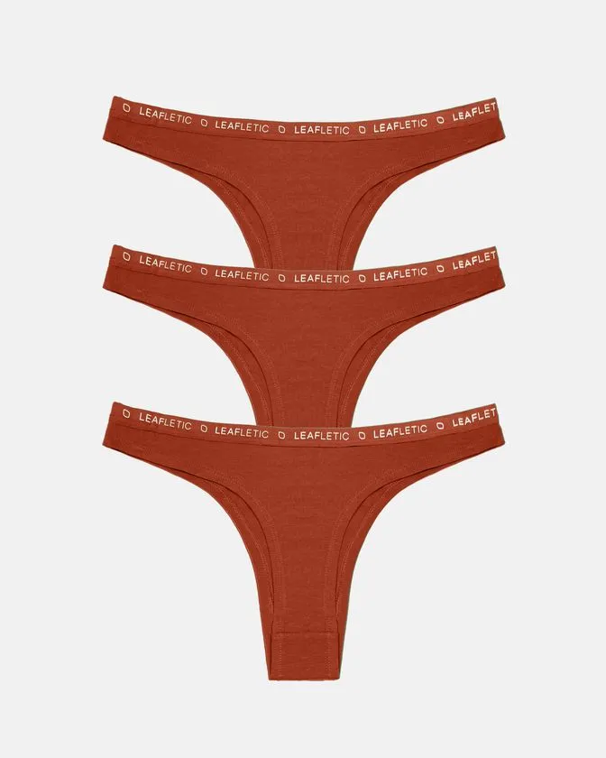 Leafletic Mid-Rise 3 Pcs Pack Brazilian Brief Underwear