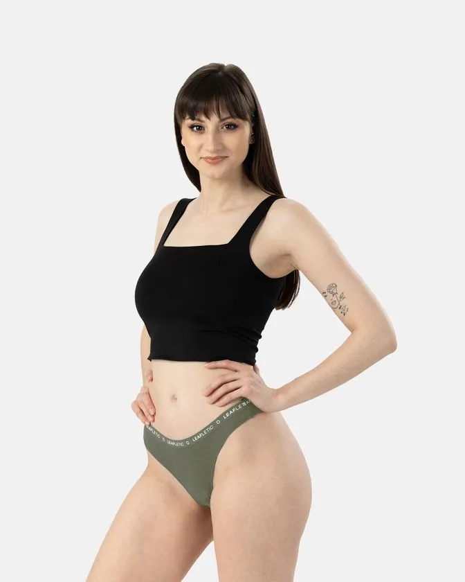 Leafletic Ladies Mid-Rise Nylon Elastane Brazilian Brief Underwear