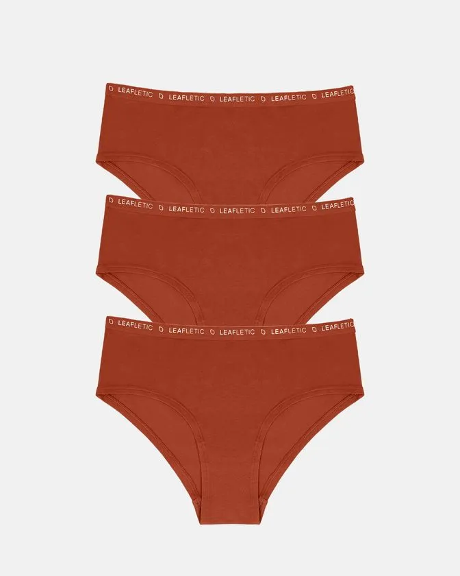 Leafletic Mid-Rise 3 Pcs Pack Hipsters Brief Underwear