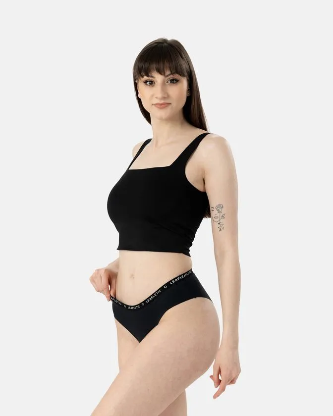 Leafletic Ladies Mid-Rise Cotton Elastane Hipsters