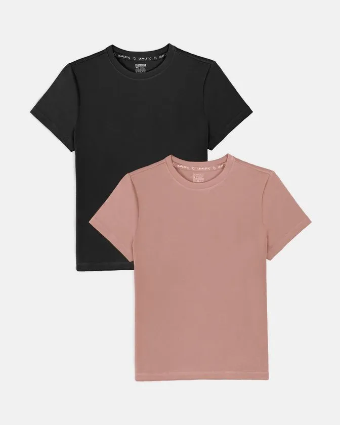 Leafletic Ladies 2 Pcs Pack Modal Spandex T-Shirt