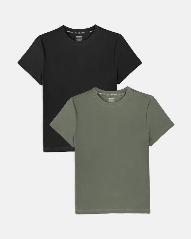 Leafletic Ladies 2 Pcs Pack Modal Spandex T-Shirt