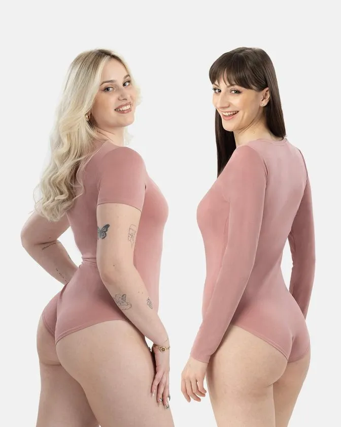 Leafletic Modal Long & Short Sleeve 2 Pcs Combo Bodysuit