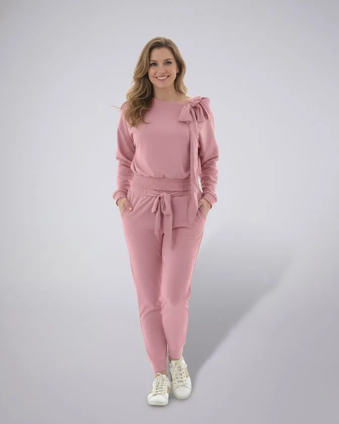 Leafletic Ladies Cropped Tops and Jogger Set