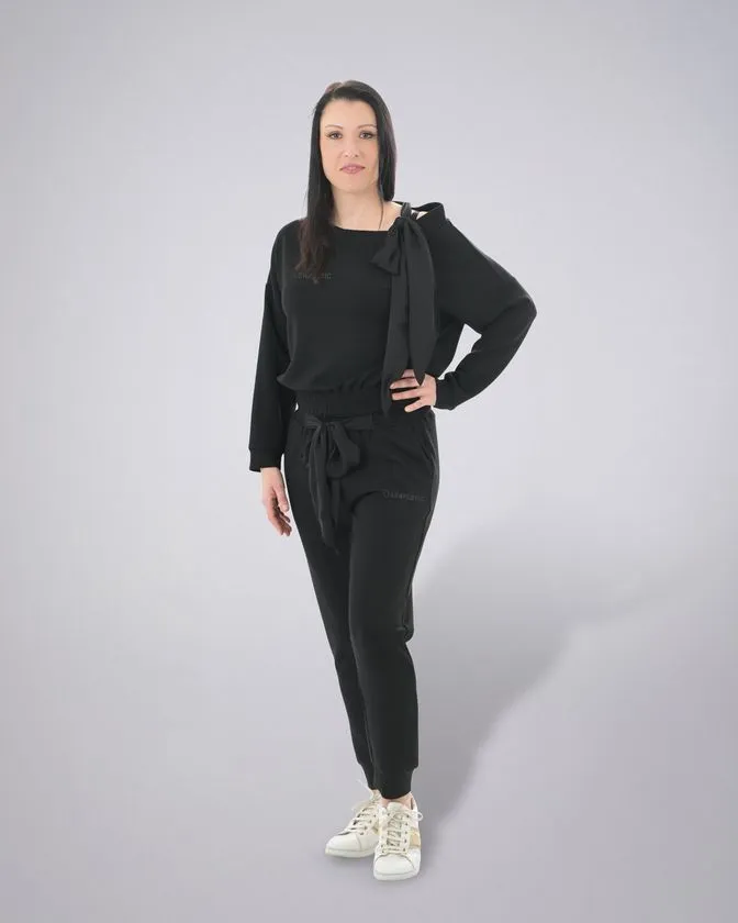 Leafletic Ladies Cropped Tops and Jogger Set 