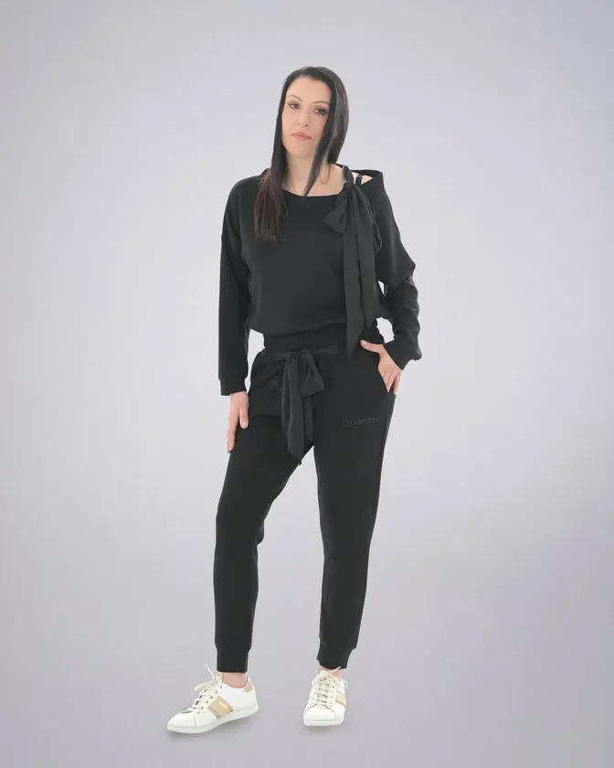 Leafletic Ladies Cropped Tops and Jogger Set 