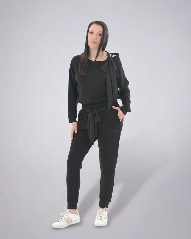 Leafletic Ladies Cropped Tops and Jogger Set 