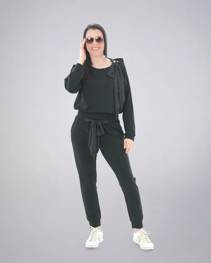 Leafletic Ladies Cropped Tops and Jogger Set 