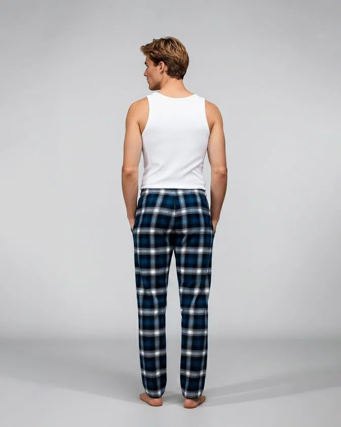 Pantoneclo Men’s Cotton Flannel Peach Finish Pajama 