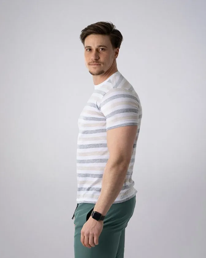 Men's Stripe Yarn Dyed T-shirt
