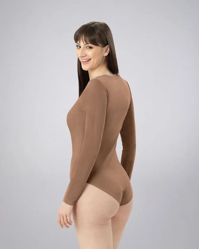 Leafletic Women's Long Sleeve Bodysuit 3 Pcs Pack